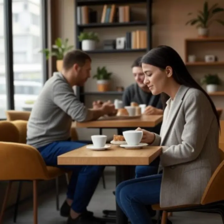 Gezellige koffiesfeer met warme verlichting in Baarnse Auto Club