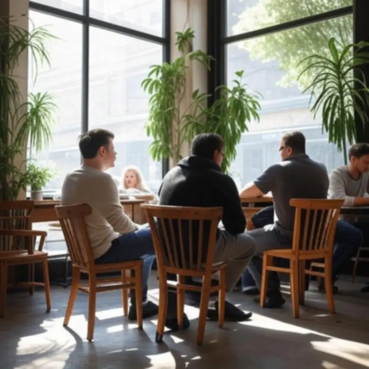 Authentiek interieur van Baarnse Auto Club met warme verlichting en comfortabele zitplekken